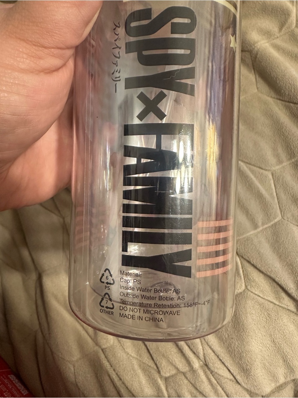 Spy x Family plastic water bottle